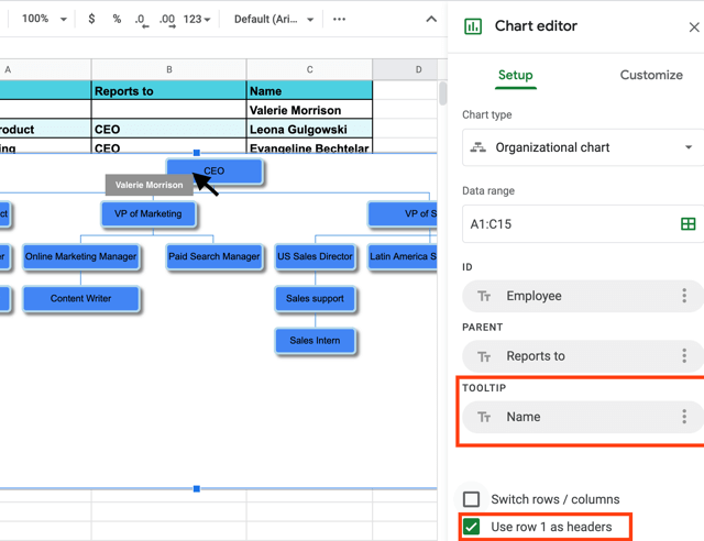 How to use ToolTips in Google Sheets